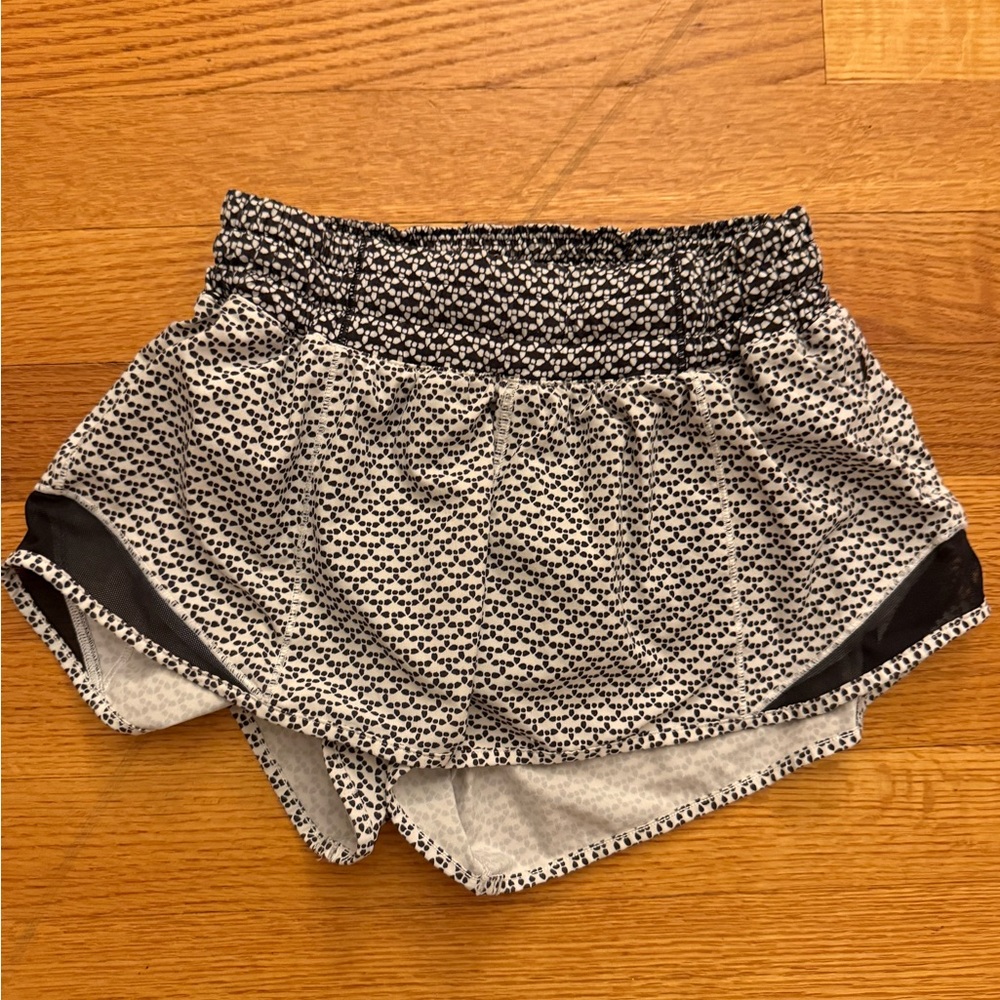 Black and White Lululemon Athletic Shorts